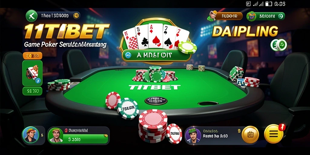 Tampilan gameplay memukau dari 11TBET dalam permainan Poker.