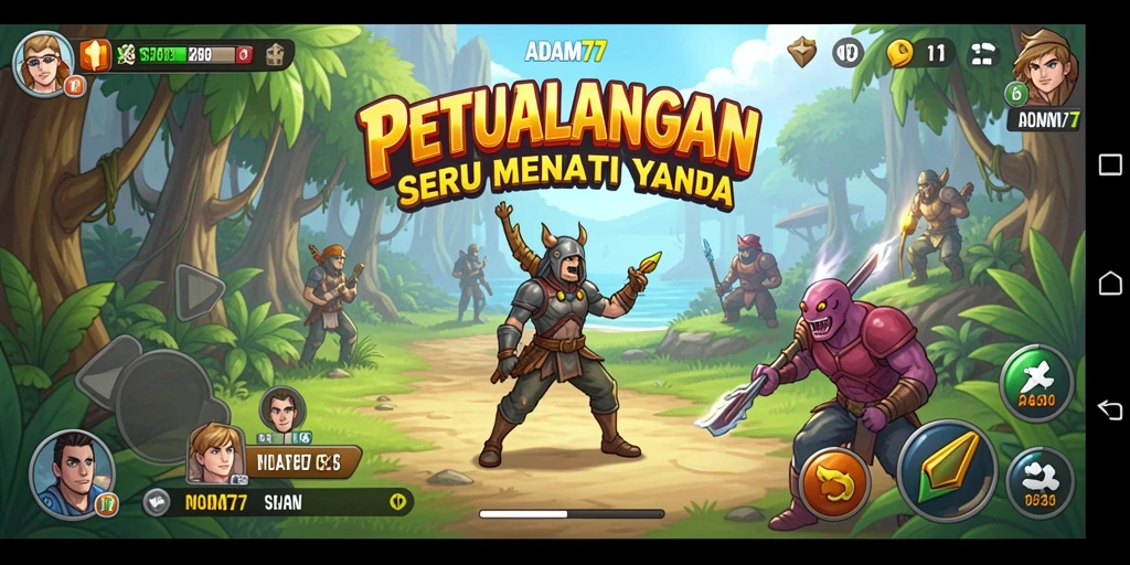 Tampilan gameplay <strong>ADAM77</strong> yang menampilkan aksi petualangan seru.