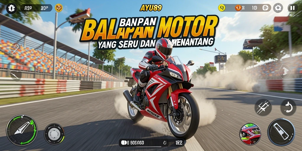 Gameplay seru AYU89 dengan balapan motor yang menantang