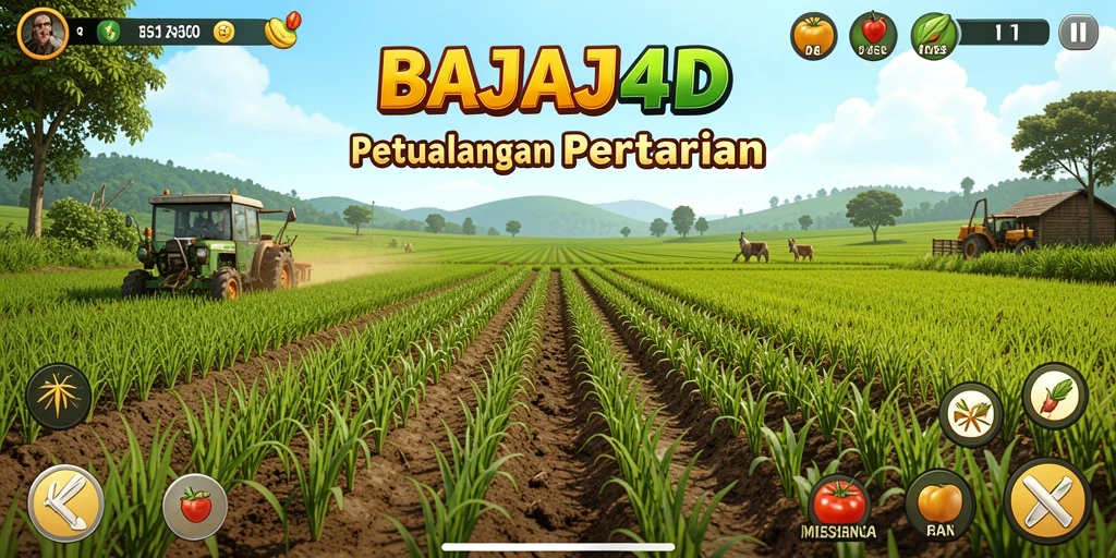 Tampilan gameplay seru yang menampilkan aktivitas bertani di BAJAJ4D.