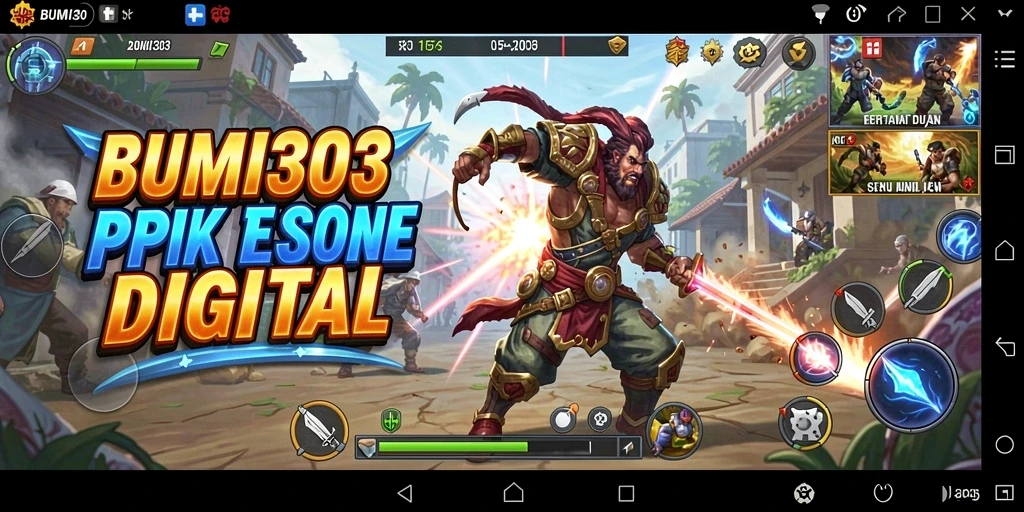 Tampilan gameplay pertarungan seru di BUMI303.