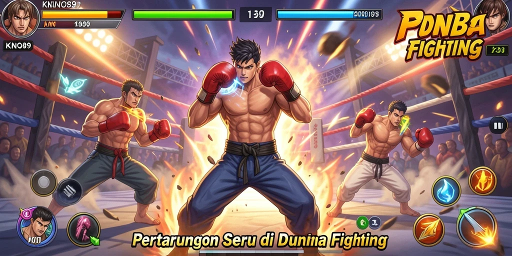 Tampilan gameplay KNO89 dengan pertarungan yang dinamis dan mendebarkan.