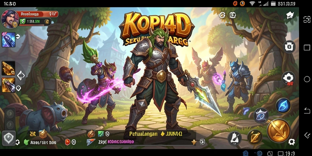 Screenshot KOPI4D menampilkan momen aksi epik dalam permainan ARPG.