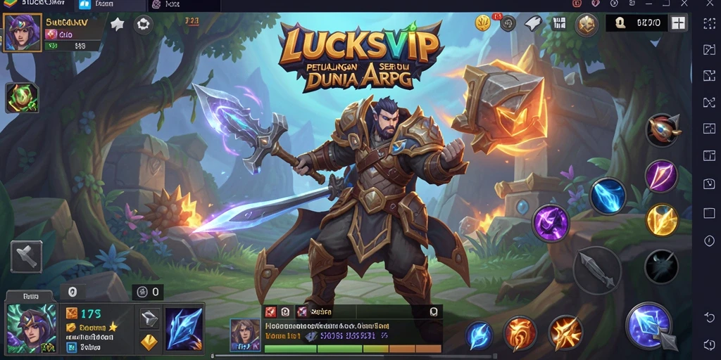 Screenshot gameplay LUCKSVIP menampilkan aksi seru dalam pertempuran ARPG.