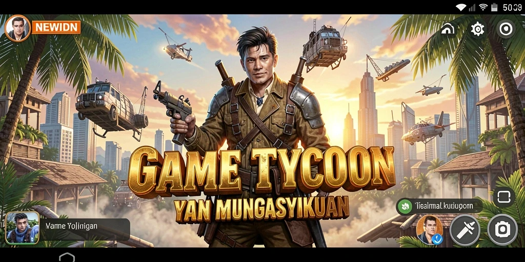Screenshot gameplay NEWIDN menampilkan manajemen bisnis yang menarik.