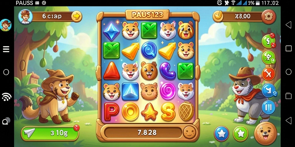 Tampilan gameplay PAUS123 yang seru dan menantang.
