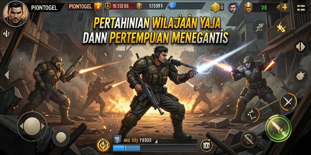 Tampilan gameplay menegangkan PIONTOGEL di Tower Defense.
