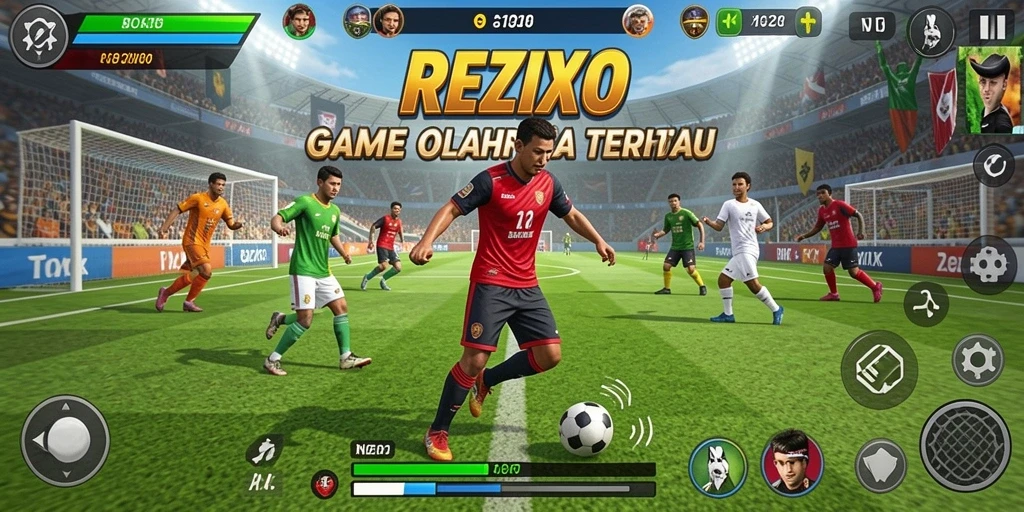 Tampilan gameplay menarik dari REZIXO yang menampilkan aksi olahraga seru.