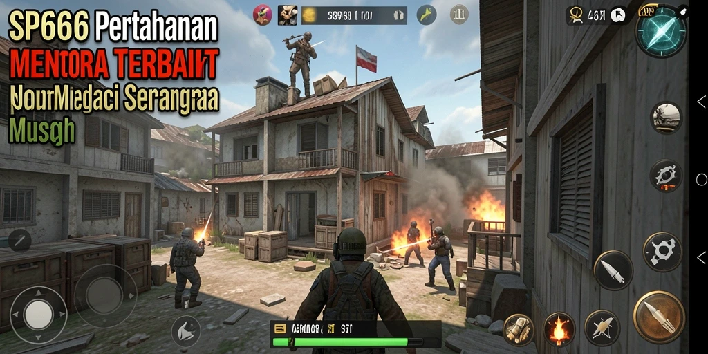 Tampilan gameplay SP666 yang menarik dalam Tower Defense.