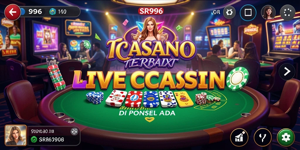 Tampilan gameplay Live Casino yang mendebarkan di SR996.