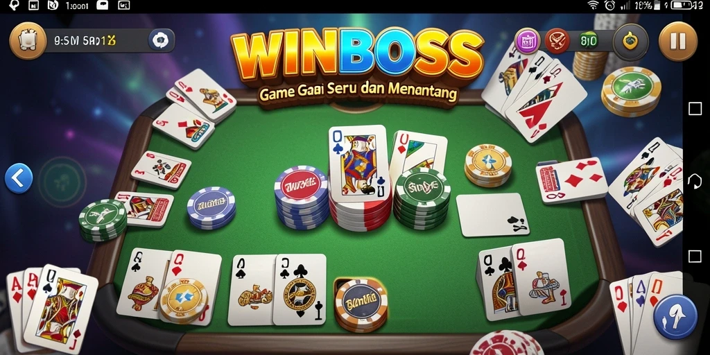 Tampilan gameplay Gaple yang seru dan interaktif di WINBOSS.